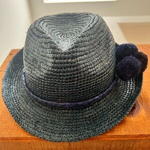 TALBOTS NAVY BLUE STRAW HAT